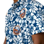 New York Islanders Hawaiian Shirt – Hibiscus Motif