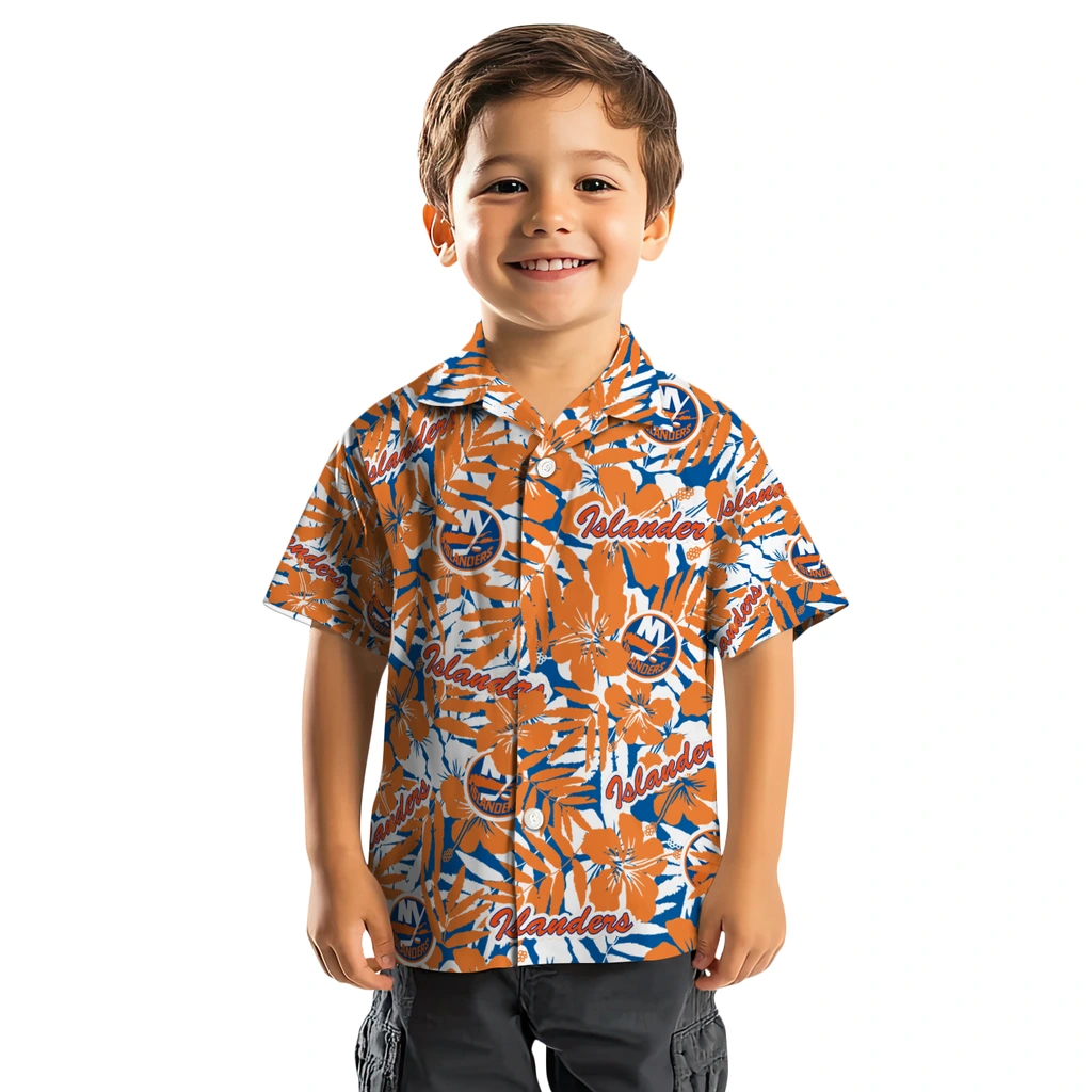 New York Islanders Hawaiian Shirt - Hibiscus Overlay new york islanders hibiscus overlay hawaiian shirts top rated