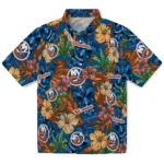 New York Islanders Hawaiian Shirt – Hibiscus Tiki Jungle