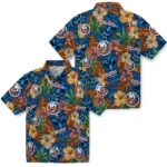 New York Islanders Hawaiian Shirt – Hibiscus Tiki Jungle