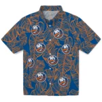 New York Islanders Hawaiian Shirt – Leaf Outline