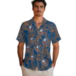 New York Islanders Hawaiian Shirt – Leaf Outline