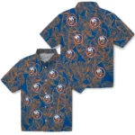 New York Islanders Hawaiian Shirt – Leaf Outline