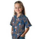 New York Islanders Hawaiian Shirt – Leaf Outline