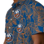 New York Islanders Hawaiian Shirt – Leaf Outline
