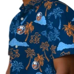 New York Islanders Hawaiian Shirt – Palm And Clouds