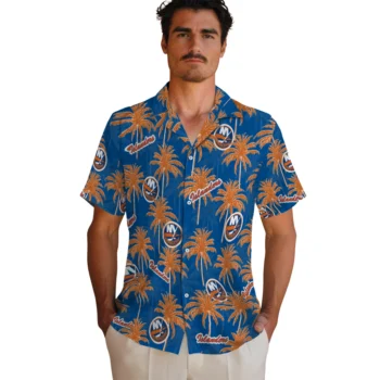 new york islanders palm grove blue hawaiian shirts fashion forward