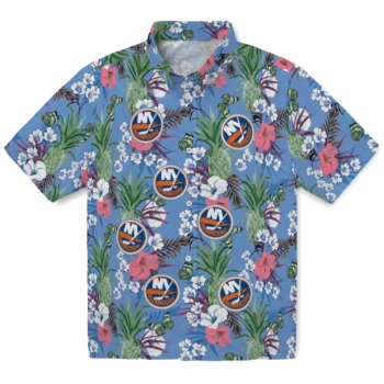 new york islanders pineapple bouquet best sky blue hawaiian shirts best selling