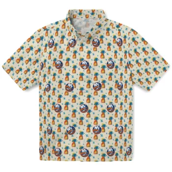 new york islanders pineapple delight beige hawaiian shirts best selling