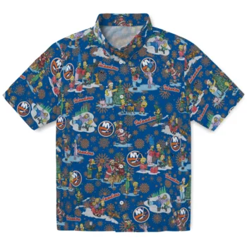 new york islanders simpsons christmas blue hawaiian shirts best selling