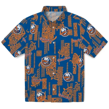 new york islanders turtle lines blue hawaiian shirts best selling