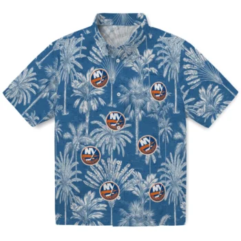 new york islanders palm shadows blue hawaiian shirts best selling