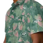 New York Jets Hawaiian Shirt – Anthurium Overlay