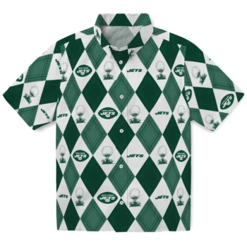 new york jets balloon plaid green hawaiian shirts best selling