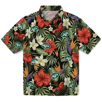 new york jets hibiscus bird hawaiian shirts best selling