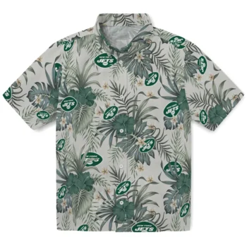 new york jets hibiscus designs beige hawaiian shirts best selling