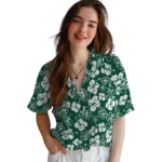New York Jets Hawaiian Shirt – Hibiscus Flower Design