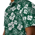 New York Jets Hawaiian Shirt – Hibiscus Flower Design