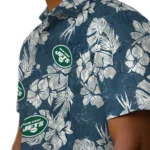 New York Jets Hawaiian Shirt – Hibiscus Flowers