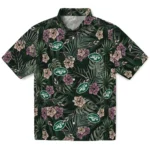 New York Jets Hawaiian Shirt – Hibiscus Leaves Pattern