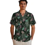 New York Jets Hawaiian Shirt – Hibiscus Leaves Pattern