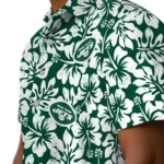 New York Jets Hawaiian Shirt – Hibiscus Motif