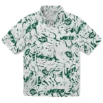 New York Jets Hawaiian Shirt – Hibiscus Overlay