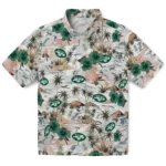 New York Jets Hawaiian Shirt – Hibiscus Seaside