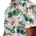 New York Jets Hawaiian Shirt – Hibiscus Seaside