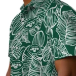 New York Jets Hawaiian Shirt – Leaf Outline