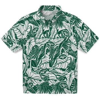 new york jets monstera layer green hawaiian shirts best selling