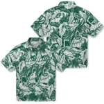 New York Jets Hawaiian Shirt – Monstera Layer