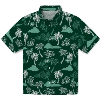 new york jets palm and clouds green hawaiian shirts best selling