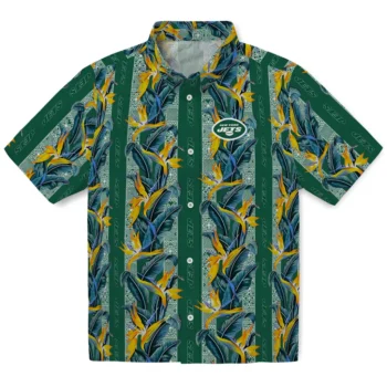 new york jets paradise vines green hawaiian shirts best selling