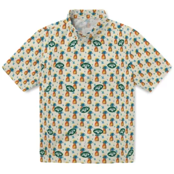 new york jets pineapple delight beige hawaiian shirts best selling