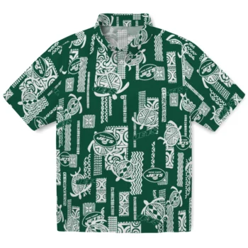 new york jets turtle lines green hawaiian shirts best selling