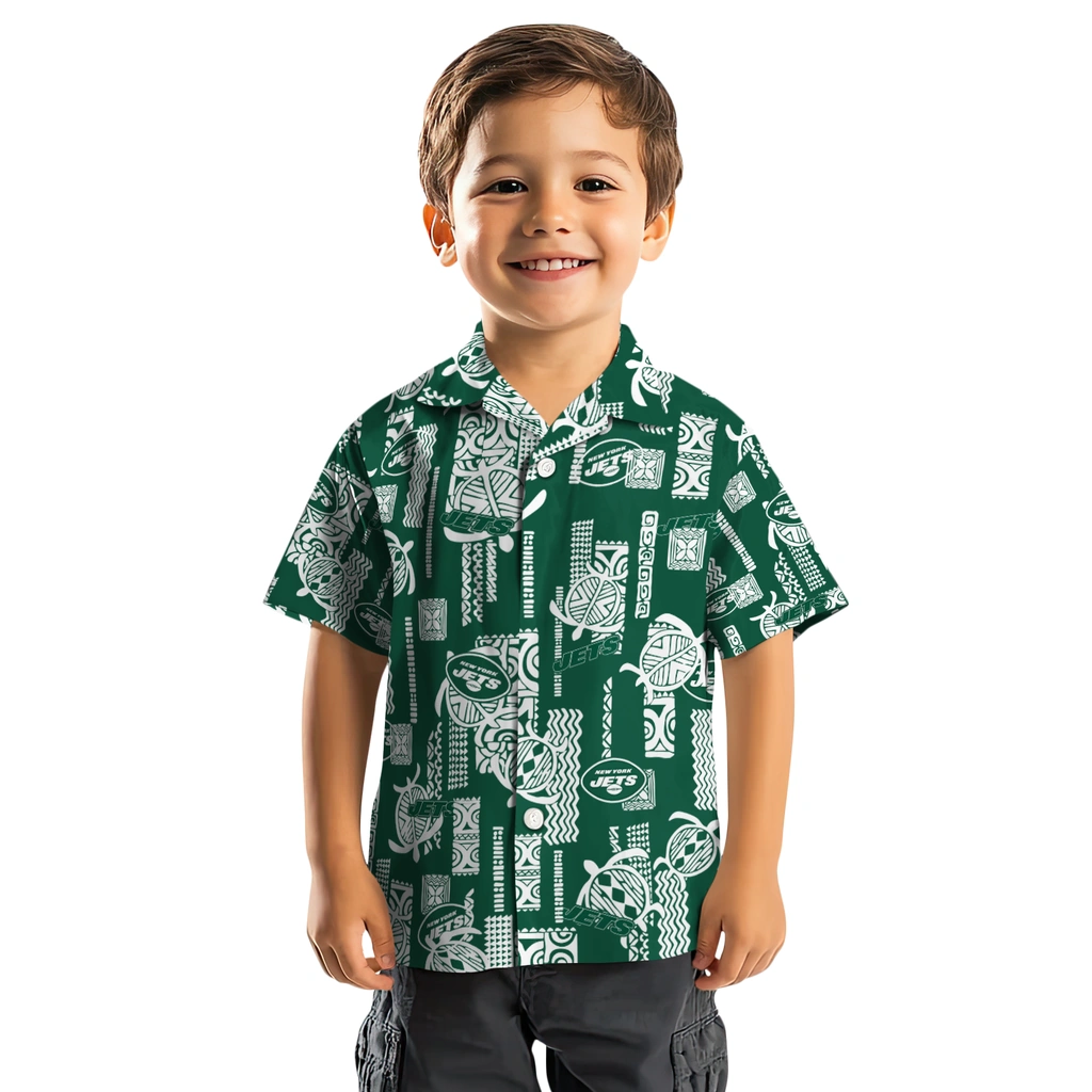 New York Jets Hawaiian Shirt - Turtle Lines new york jets turtle lines green hawaiian shirts top rated