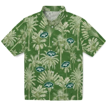 new york jets palm shadows green hawaiian shirts best selling