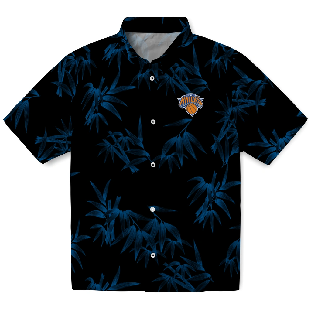New York Knicks Hawaiian Shirt - Bamboo Branches new york knicks bamboo branches blue black hawaiian shirts best selling