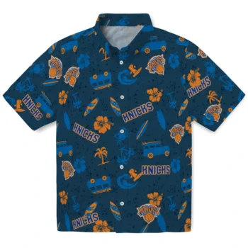 new york knicks beach vibe navy hawaiian shirts best selling