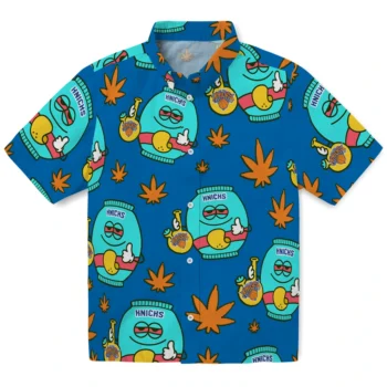 new york knicks bong smile blue hawaiian shirts best selling