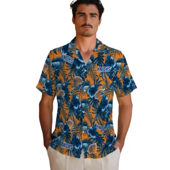 new york knicks hibiscus exotic blue hawaiian shirts fashion forward