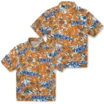 New York Knicks Hawaiian Shirt – Hibiscus Overlay