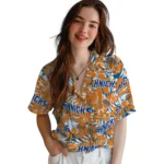 New York Knicks Hawaiian Shirt – Hibiscus Overlay
