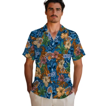 new york knicks tiki jungle blue hawaiian shirts fashion forward