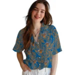 New York Knicks Hawaiian Shirt – Leaf Outline
