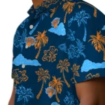 New York Knicks Hawaiian Shirt – Palm And Clouds