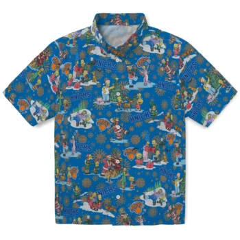 new york knicks simpsons christmas blue hawaiian shirts best selling