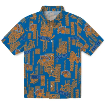 new york knicks turtle lines blue hawaiian shirts best selling