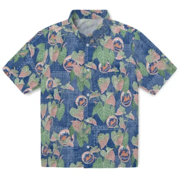 new york mets anthurium overlay blue hawaiian shirts best selling